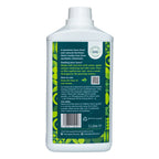 Back of the Green 1L bottle showing the how to use panel, safety notes and barcode